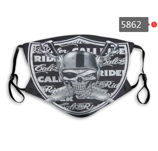 2020 NFL Oakland Raiders #10 Dust mask with filter->nfl dust mask->Sports Accessory